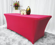 Rectangular Spandex Table Cover 8 Ft Fuchsia