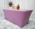 Rectangular Spandex Table Cover 6 Ft Lilac