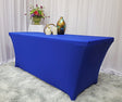 Rectangular Spandex Table Cover 6 Ft Royal Blue
