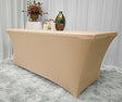 Rectangular Spandex Table Cover 5 Ft Champagne