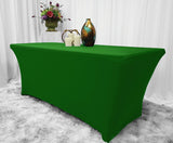 Rectangular Spandex Table Cover 6 Ft Emerald Green