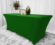 Rectangular Spandex Table Cover 8 Ft Emerald Green