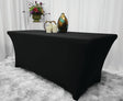 Rectangular Spandex Table Cover 4 Ft Black