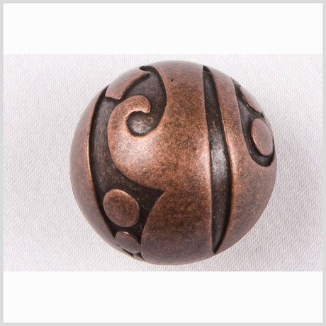 Old Copper Metal Button - 28L/18mm