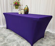 Rectangular Spandex Table Cover 6 Ft Regency Purple