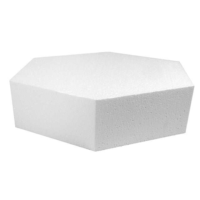 O'Creme Hexagon Cake Dummy, Polystyrene, 10" x 4" High
