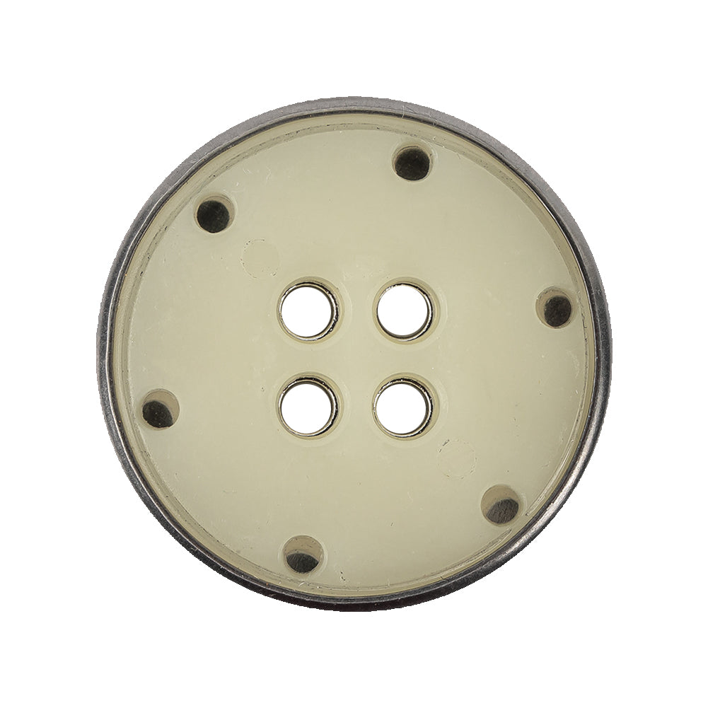 New Silver Metal Coat Button - 44L/28mm