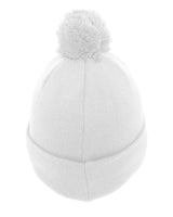 Knit Fold-Over Pom-Pom Beanie