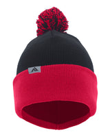 Knit Fold-Over Pom-Pom Beanie