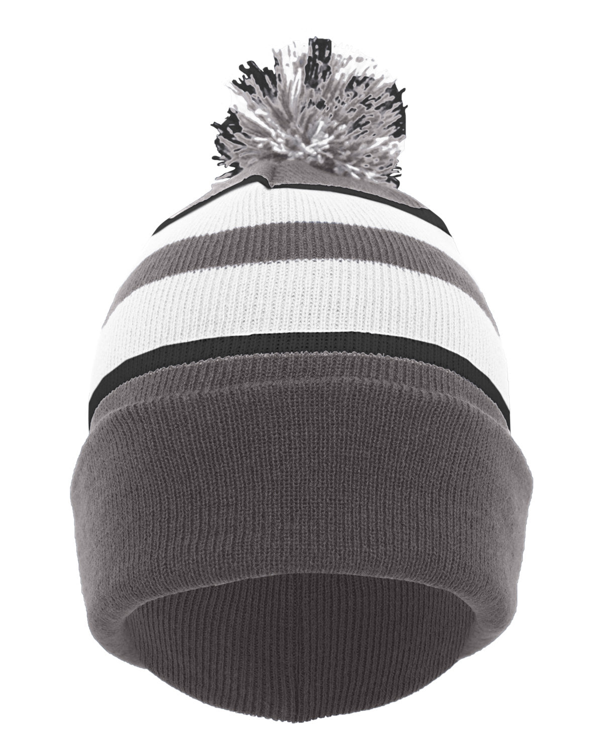 Knit Fold-Over Pom-Pom Beanie