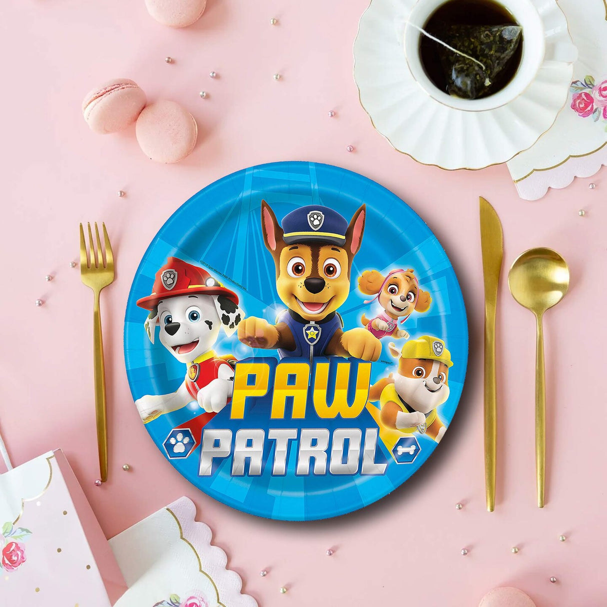8 Ct. Paw Patrol Paper Dinner Plates 9" Plates Featuring Skye, Rubble, Chase & Marshall for Kids' Parties