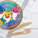8 Count Baby Shark Party Paper Dinner Plates 9" Durable Disposable Plates for Kids’ Birthday & Classroom Parties