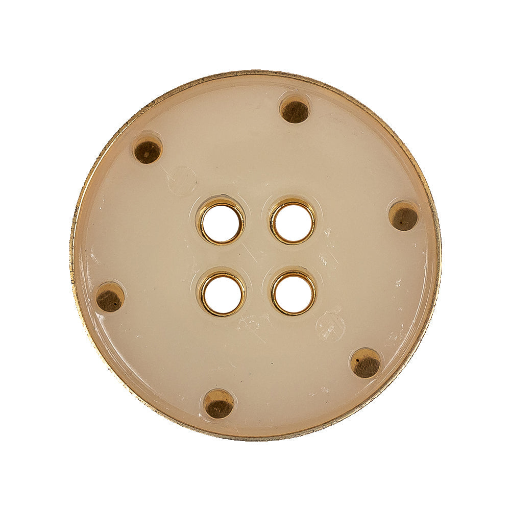 Gold Matte Brass Metal Coat Button - 44L/28mm