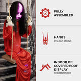 Haunted Hill Farm 6-ft Hanging Moaning Lighted Zombie Animatronic Halloween Decoration