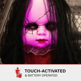 Haunted Hill Farm 6-ft Hanging Moaning Lighted Zombie Animatronic Halloween Decoration