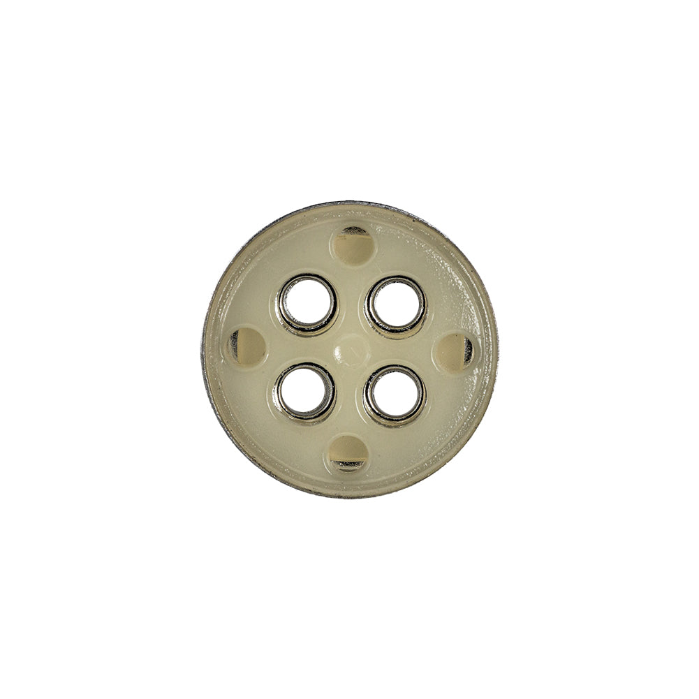 Silver Matte Nickel Metal Coat Button - 28L/18mm