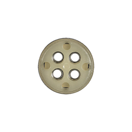 Silver Matte Nickel Metal Coat Button - 28L/18mm
