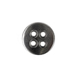 Silver Matte Nickel Metal Coat Button - 28L/18mm