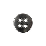 Silver Matte Nickel Metal Coat Button - 28L/18mm