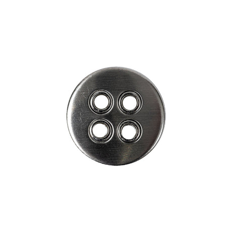 Silver Matte Nickel Metal Coat Button - 28L/18mm