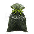 6"X 9" Organza Zebra Pouches - Sold By A Dozen Pieces ( 6 Pieces/Inner Pack) (Apple Green/Black)
