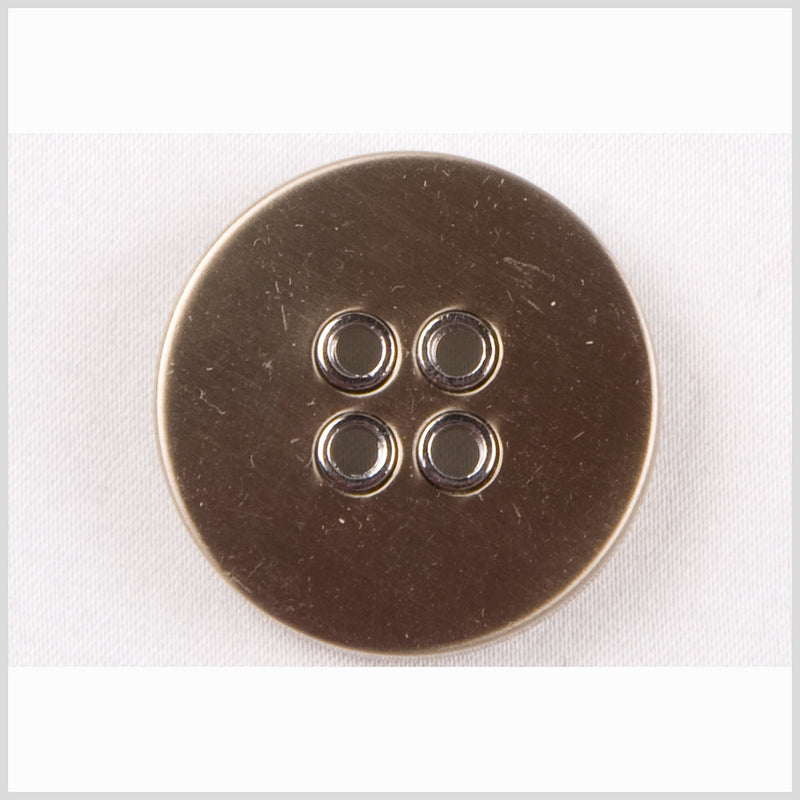 Silver Matte Nickel Metal Coat Button - 32L/20mm