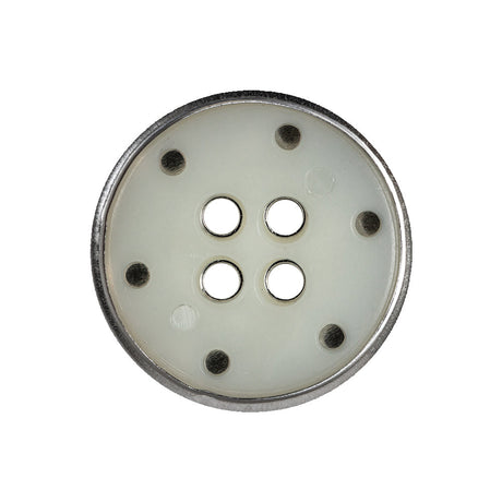 Silver Matte Nickel Metal Coat Button - 40L/25.5mm