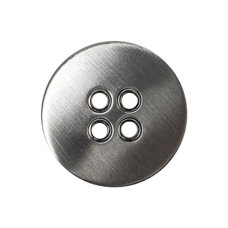 Silver Matte Nickel Metal Coat Button - 40L/25.5mm