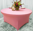 Round Spandex Table Cover 6 Ft Pink