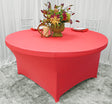 Round Spandex Table Cover 5 Ft Coral