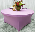 Round Spandex Table Cover 5 Ft Lavender