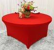 Round Spandex Table Cover 6 Ft Red