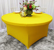Round Spandex Table Cover 5 Ft Canary Yellow