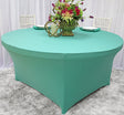 Round Spandex Table Cover 6 Ft Tiff Blue/Aqua Blue