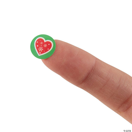 Mini Christmas Sticker Roll Bulk 1000 Pc
