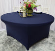 Round Spandex Table Cover 5 Ft Navy Blue