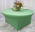Round Spandex Table Cover 5 Ft Sage Green