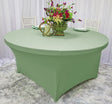 Round Spandex Table Cover 4 Ft Sage Green