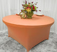 Round Spandex Table Cover 5 Ft Apricot/Peach