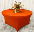 Round Spandex Table Cover 5 Ft Orange