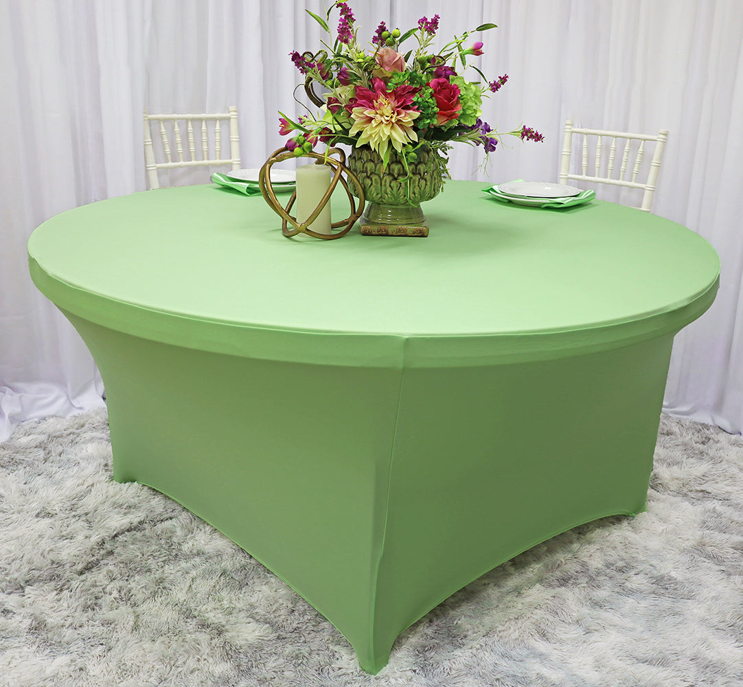 Round Spandex Table Cover 6 Ft Mint