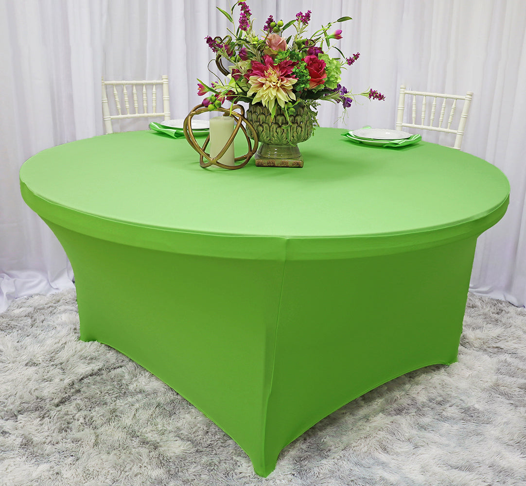 Round Spandex Table Cover 220 GSM Apple Green