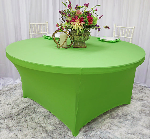 Round Spandex Table Cover 220 GSM Apple Green