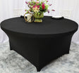 Round Spandex Table Cover 4 Ft Black