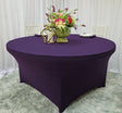 Round Spandex Table Cover 5 Ft Eggplant