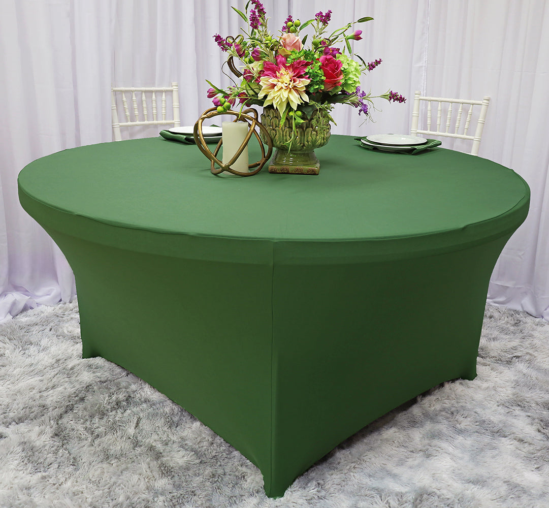Round Spandex Table Cover 5 Ft Clover Green