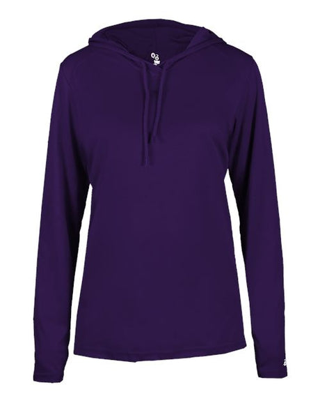 Badger Women's B-Core Long Sleeve Hooded T-Shirt