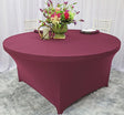 Round Spandex Table Cover 6 Ft Sangria