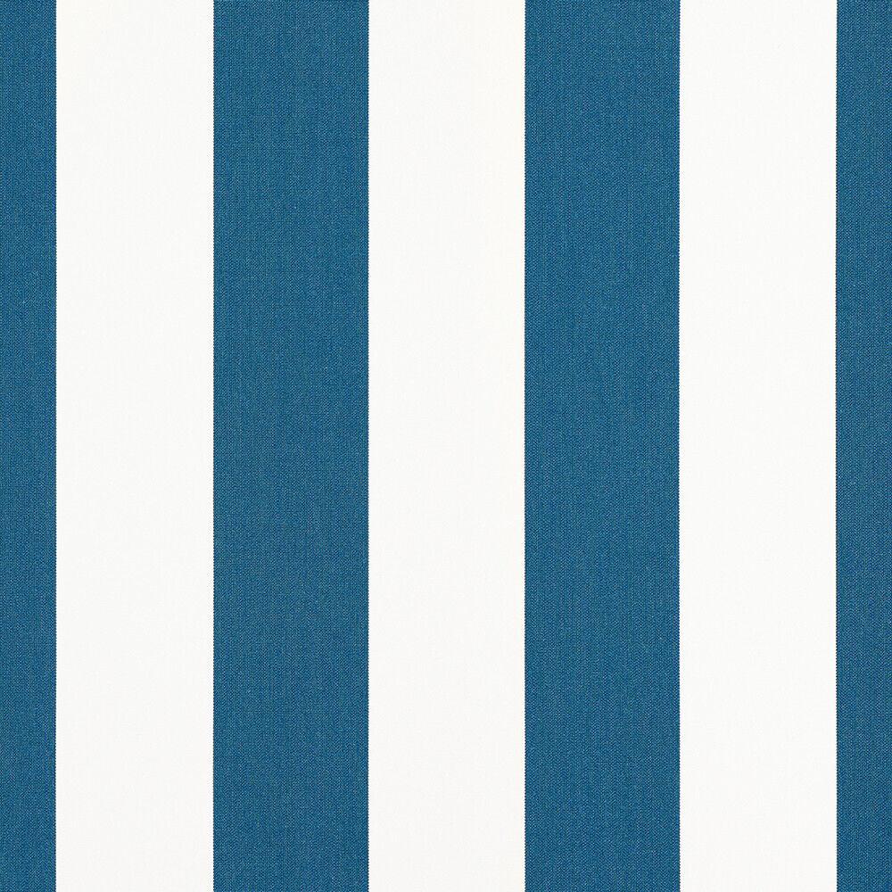 Sunbrella Cabana Regatta Blue Stripe Acrylic Fabric - Blue/White Horizontal Stripes, 54" Width (1 Yard)