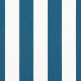 Sunbrella Cabana Regatta Blue Stripe Acrylic Fabric - Blue/White Horizontal Stripes, 54" Width (1 Yard)